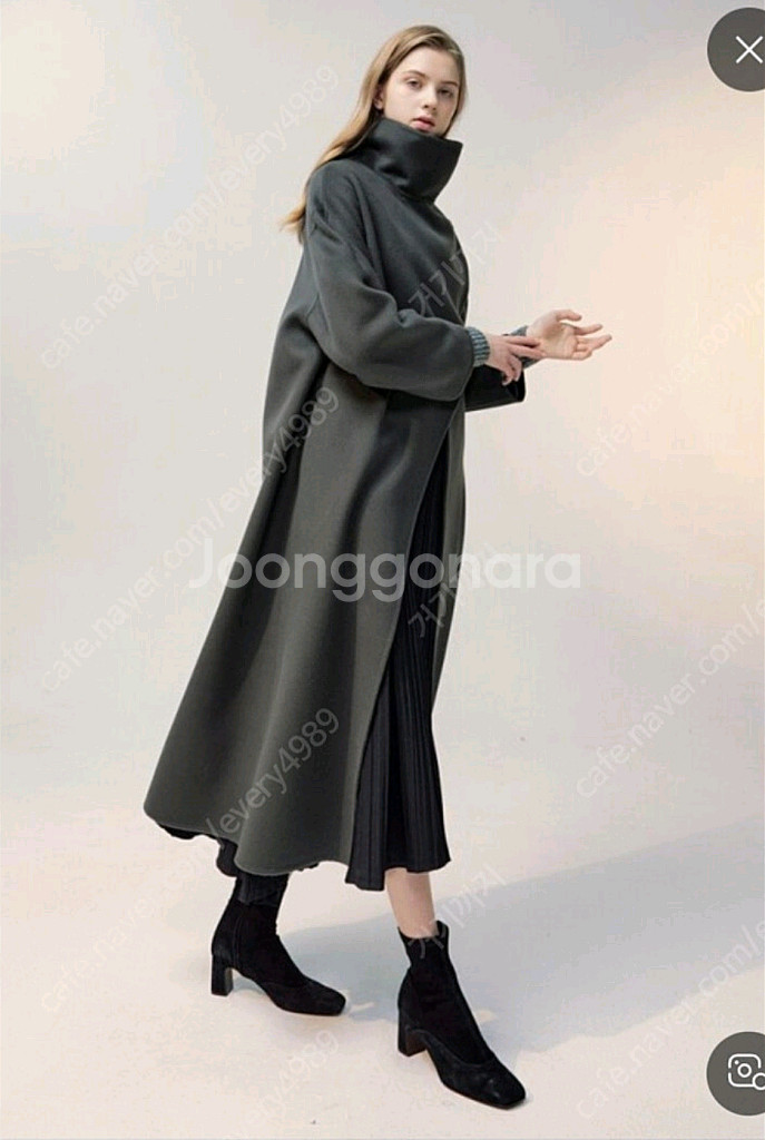 랑방 하이넥 케이프코트55 타임 더캐시미어 마인 시스템--1