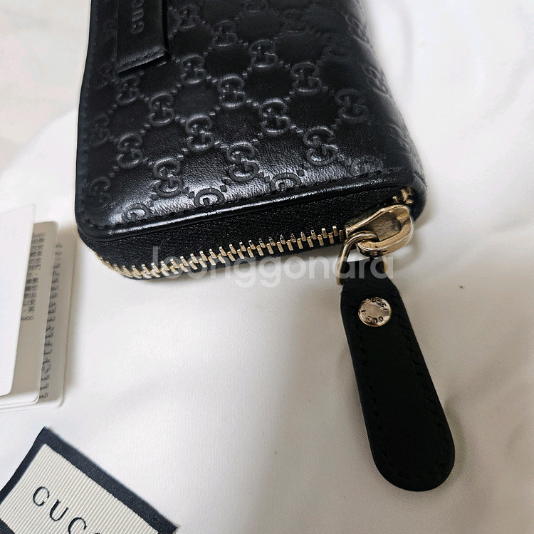 구찌 GG 패턴 지퍼 장지갑--3