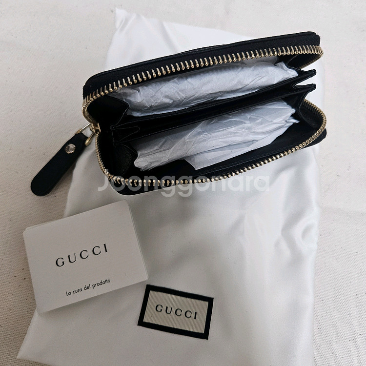 구찌 GG 패턴 지퍼 장지갑--5