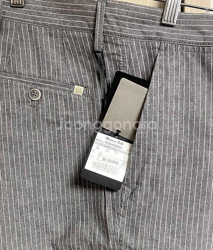 [새상품]마시모두띠 그레이 스트라이프팬츠 30사이즈--3
