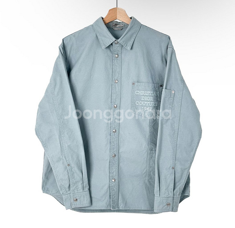 [40] Dior 디올 24SS 남성 꾸뛰르 자수 데님 셔츠 자켓--0