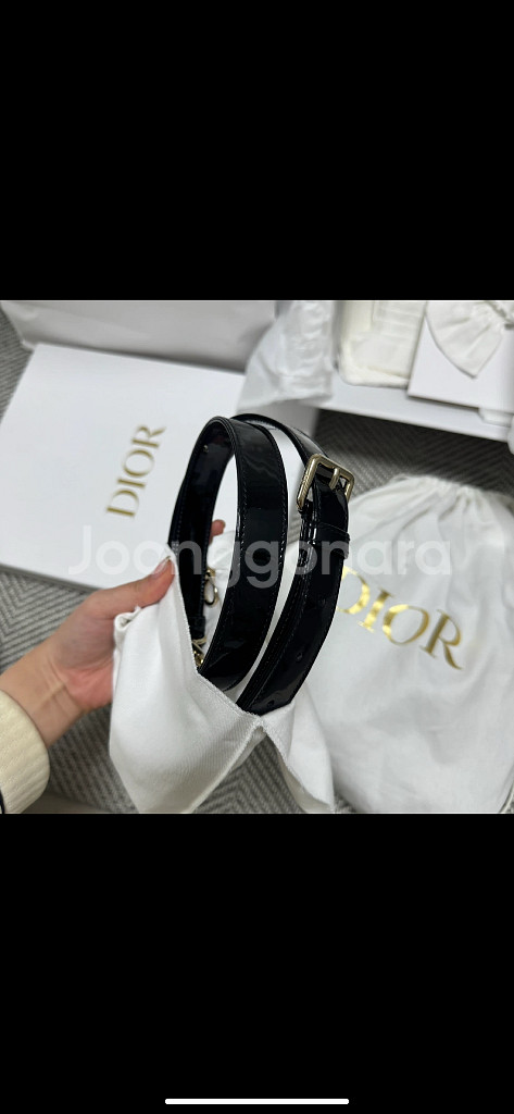 정품 디올 레이디백 스몰 페이던트 블랙 (이너백 증정)--7