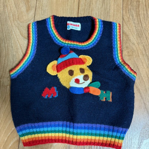 미키하우스 니트 조끼 80