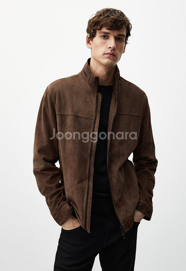 마시모두띠 스웨이드자켓 다크브라운 M사이즈[새상품]--7