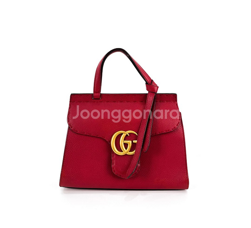 [S] Gucci 구찌 마몬트 마틀라세 탑핸들 스몰 투웨이 크로스 숄더백--0