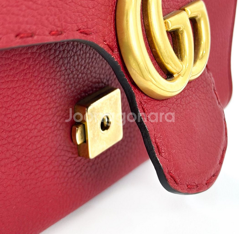 [S] Gucci 구찌 마몬트 마틀라세 탑핸들 스몰 투웨이 크로스 숄더백--5