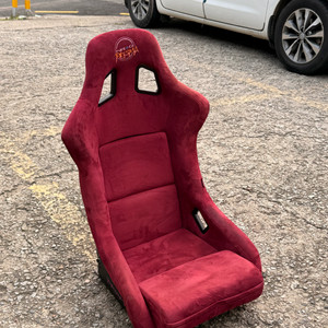 nrg 프리즈마 레이싱 버킷시트 라지 레드(마룬), 투스카니 pns버킷시트 브라켓 포함