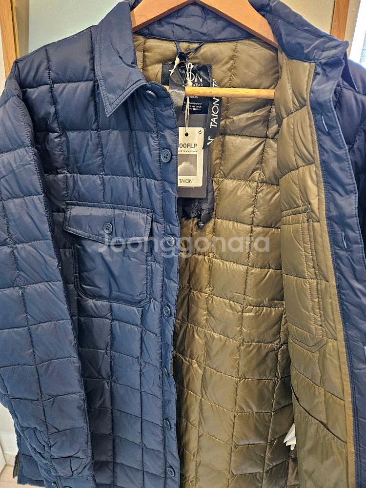 타이온 경량패딩 셔츠 XL 새상품--2