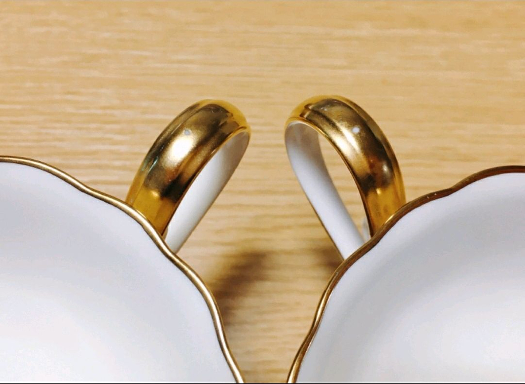 [1조 가격]빈티지 노리다케 핑크 리본 스티치 패턴 찻잔 겸 커피잔--5