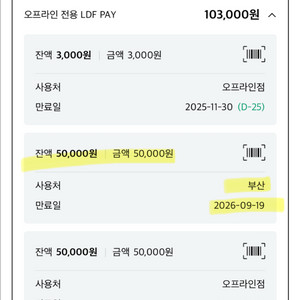 LDF PAY 롯데면세점 부산 LDF 5만원