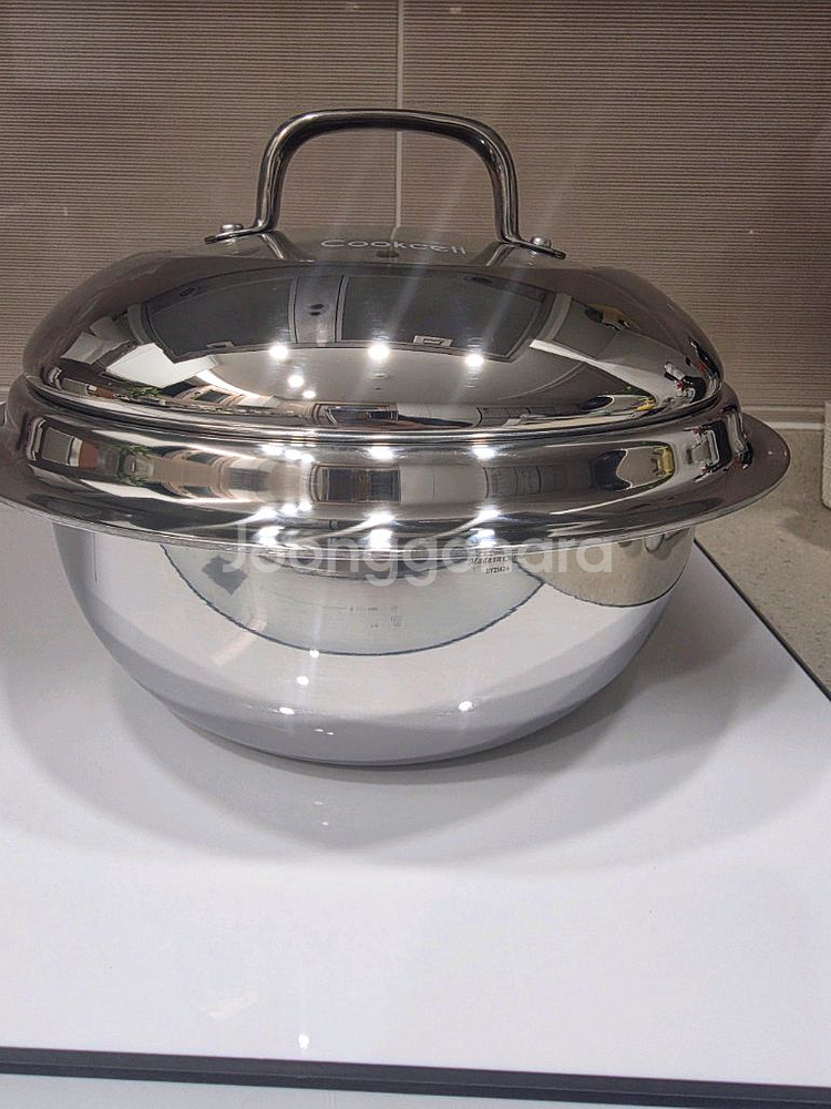 쿡셀 22센치 가마솥 냄비 루비 미사용새상품--1