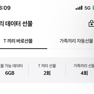 skt 데이터 2기가 팝니다