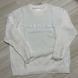 [빈티지]지방시 화이트 데미지 니트 스웨터 L (100-105)