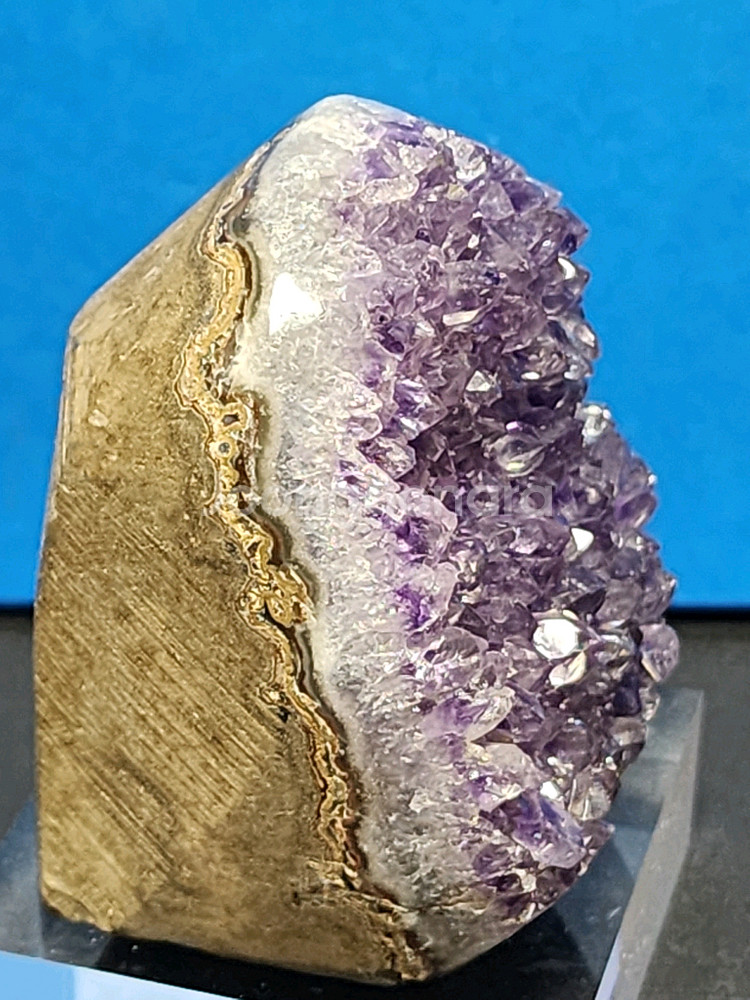 천연 자수정 원석+받침대--2