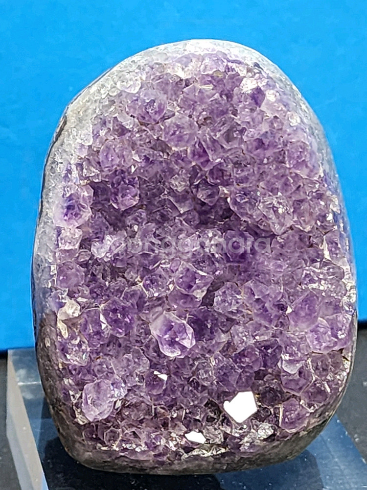 천연 자수정 원석+받침대--5