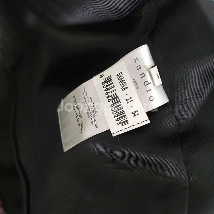 산드로 체크 울 더블코트자켓--3