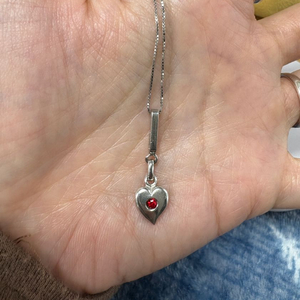 빈티지 Italy 이태리 실버925 은 하트 목걸이