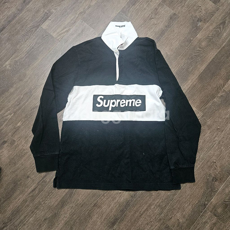 슈프림 로고 반집업 후드티--0