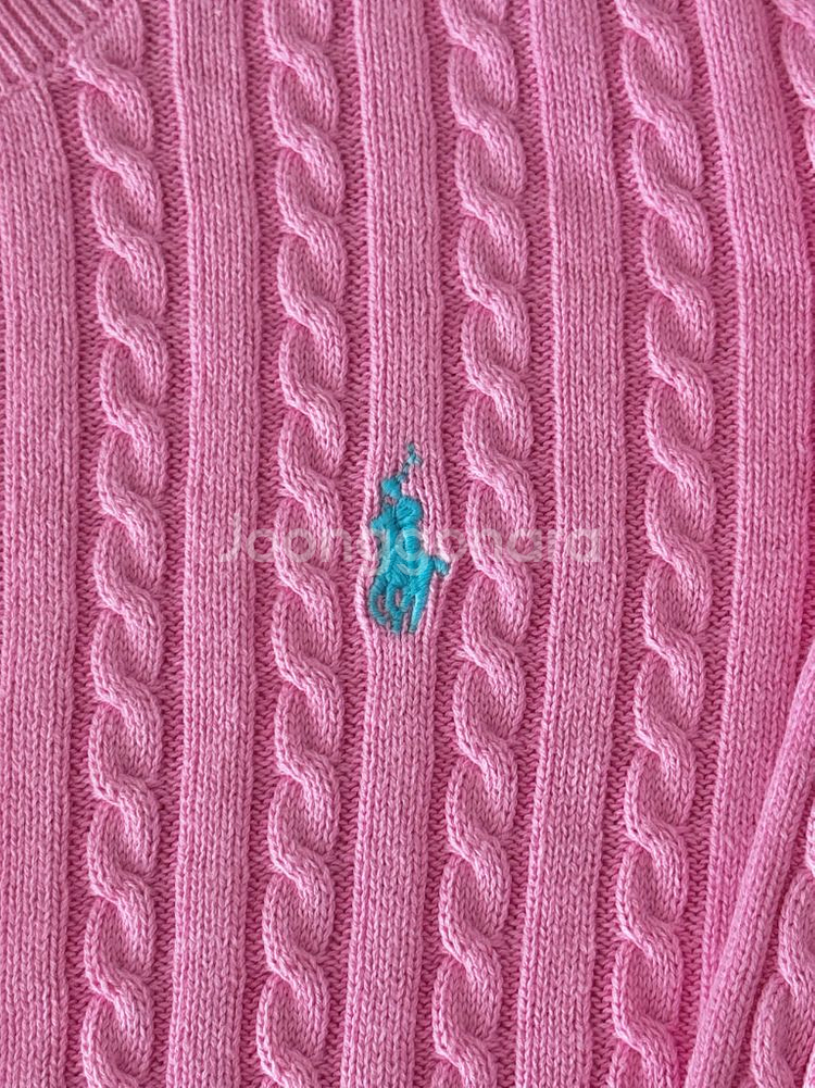 폴로 빅걸즈 미니 케이블 가디건 하버핑크 L--2