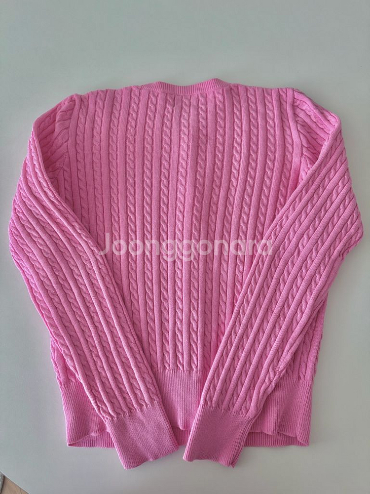 폴로 빅걸즈 미니 케이블 가디건 하버핑크 L--3