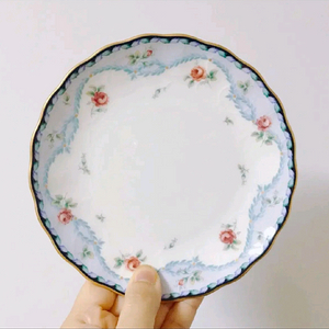 [1장 가격]빈티지 노리다케 로즈 스티치 소접시(16cm)