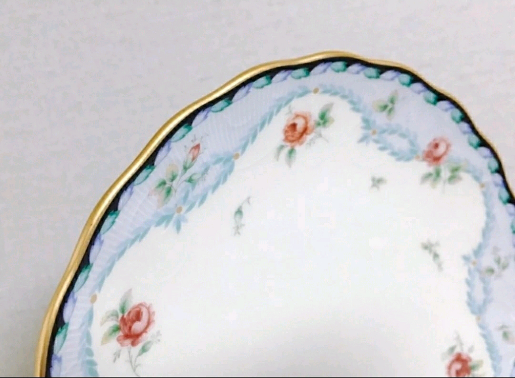 [1장 가격]빈티지 노리다케 로즈 스티치 소접시(16cm)--1