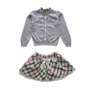닥스키즈 여아 가디건 스커트세트 110사이즈