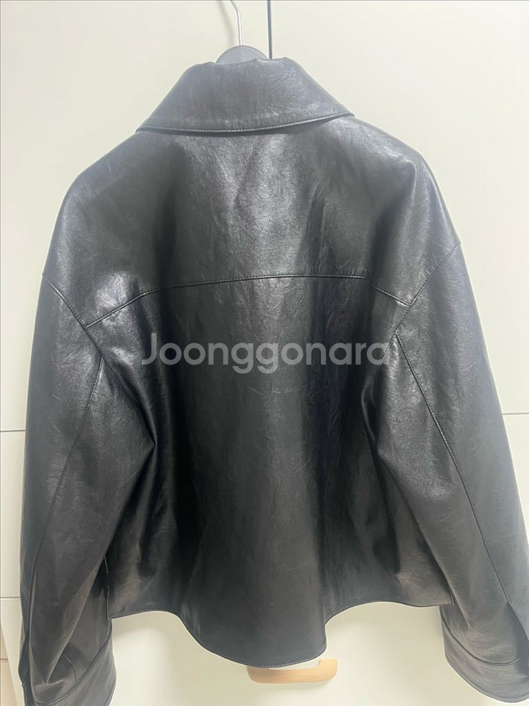 [Nilby P] 닐바이피 가죽 자켓 레더 크롭 자켓 블랙 34--5