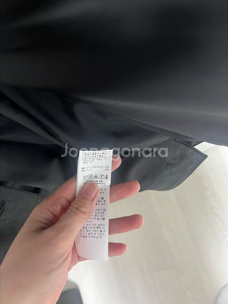 [Nilby P] 닐바이피 가죽 자켓 레더 크롭 자켓 블랙 34--6