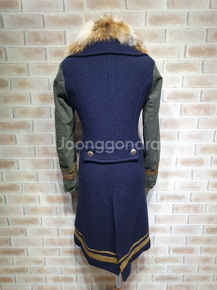 프로젝트포체 이태리 정품 폭스퍼 카라 울 롱코트 55--9