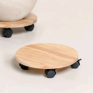 이동식 원형 사각 받침대 나무 화분 받침대 새상품