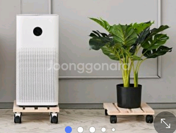 이동식 원형 사각 받침대 나무 화분 받침대 새상품--2