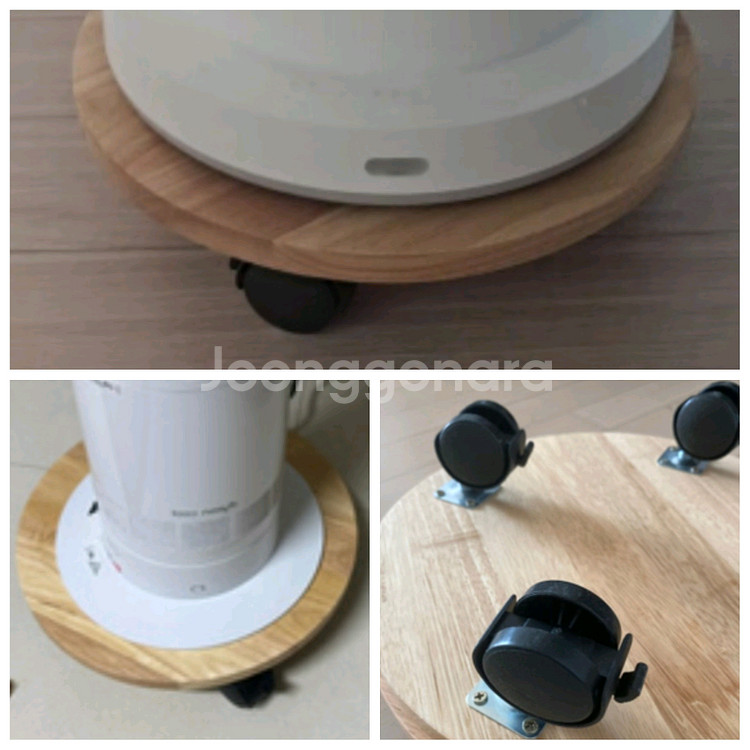 이동식 원형 사각 받침대 나무 화분 받침대 새상품--4