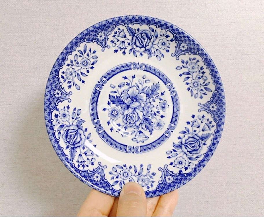 [1조 가격]영국 빈티지 우드앤썬(WOOD&SONS) 큐 블루 찻잔 겸 커피잔--2