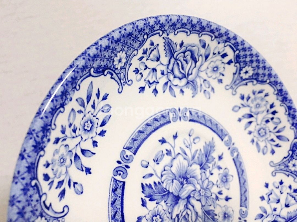 [1조 가격]영국 빈티지 우드앤썬(WOOD&SONS) 큐 블루 찻잔 겸 커피잔--3