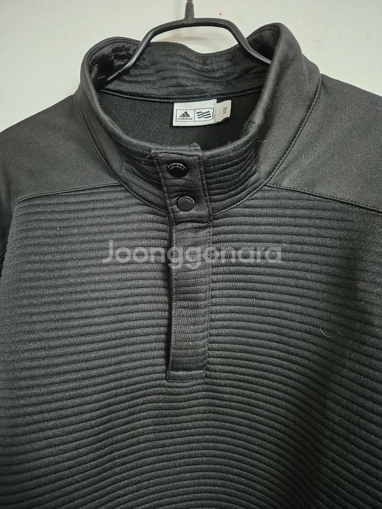 아디다스 골프 반집업 기모 티셔츠--3