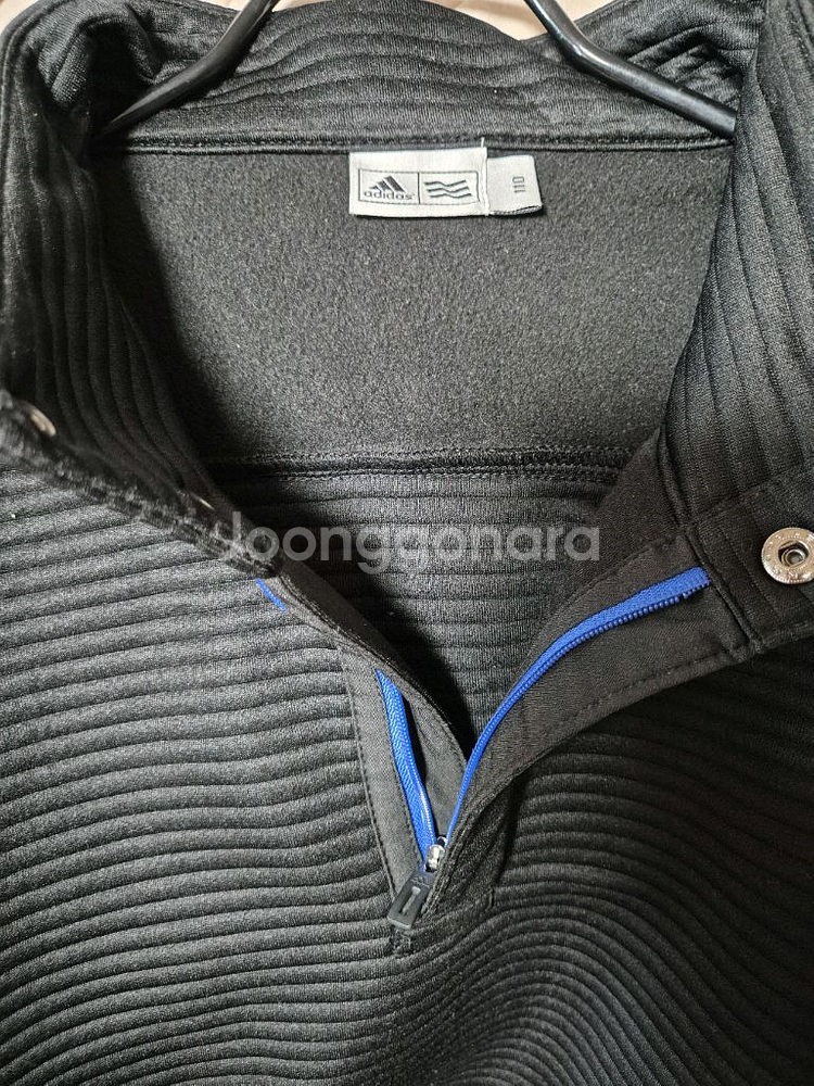 아디다스 골프 반집업 기모 티셔츠--5