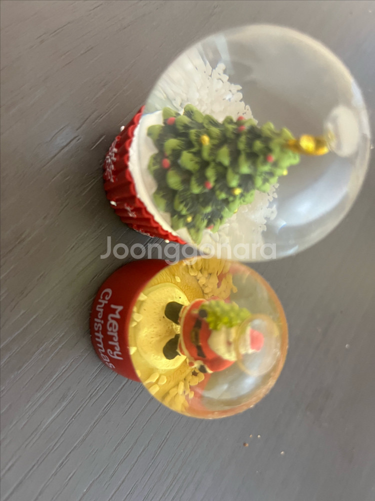 크리스마스 스노우볼 2개--2