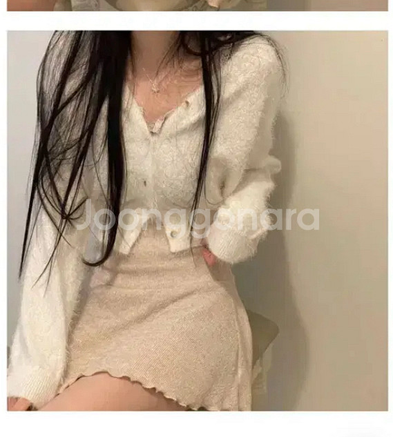 보통의 날 나시+가디건+치마 세트--0