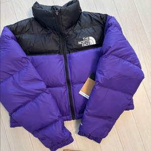 노스페이스 여성 눕시 숏패딩 퍼플 M 새상품