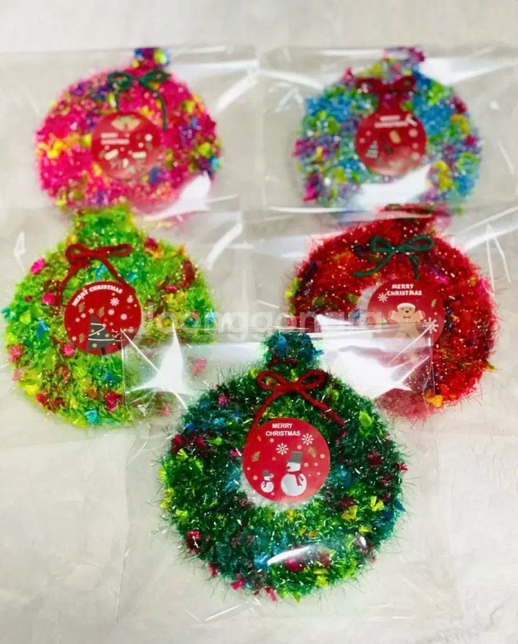 크리스마스수세미 리스수세미 개별포장--3