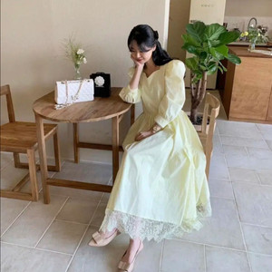 바이씨니 벨 원피스 (옐로우 라지)