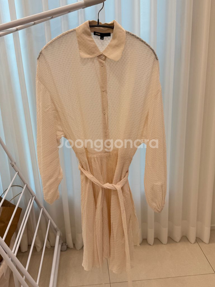 마쥬 MAJE 플루이드 벨티드 셔츠 원피스--2