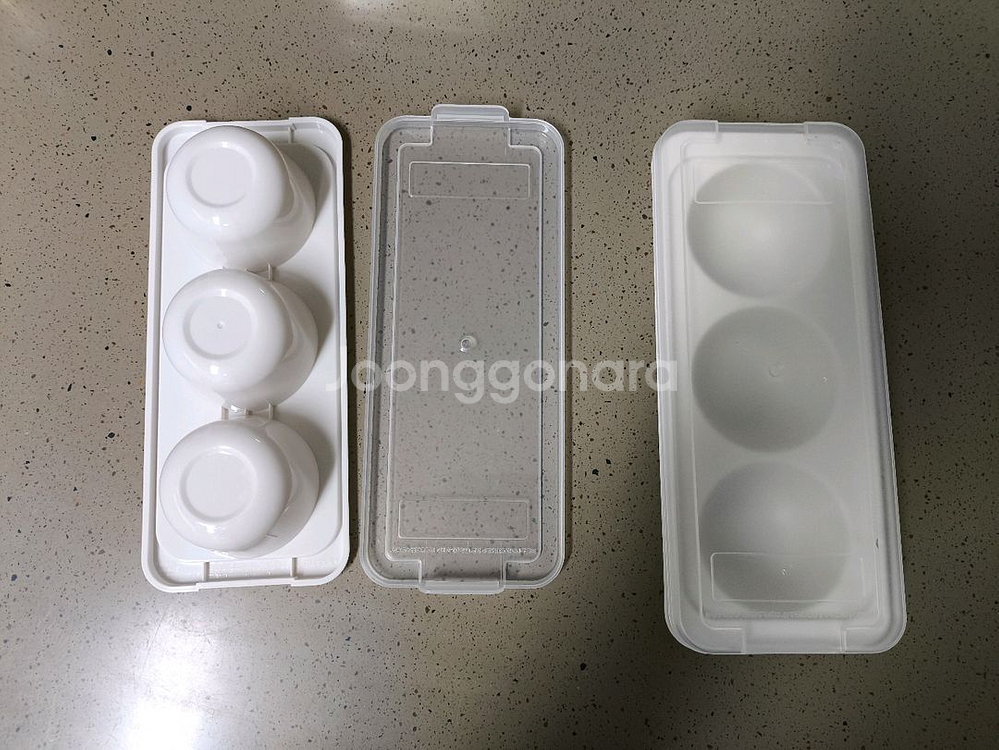 원형 소분 용기 3구(각 70 ml) 2개--0