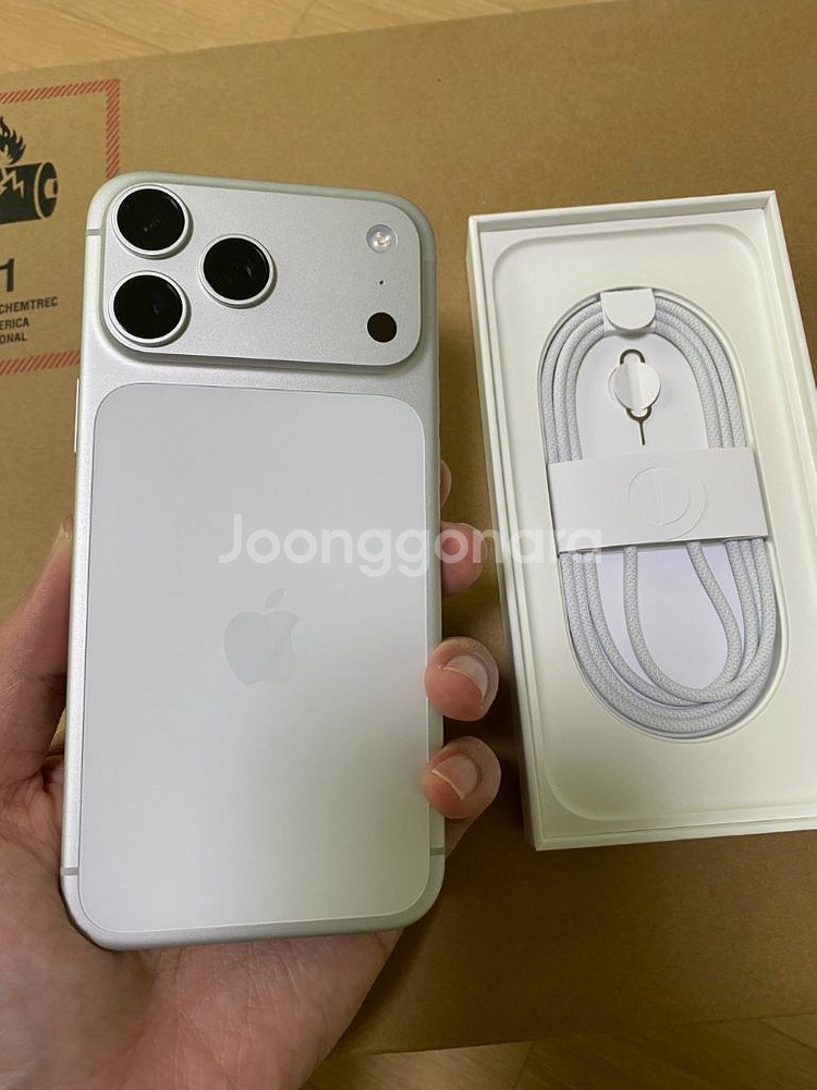 아이폰17프로 실버 256기가 미국판--0