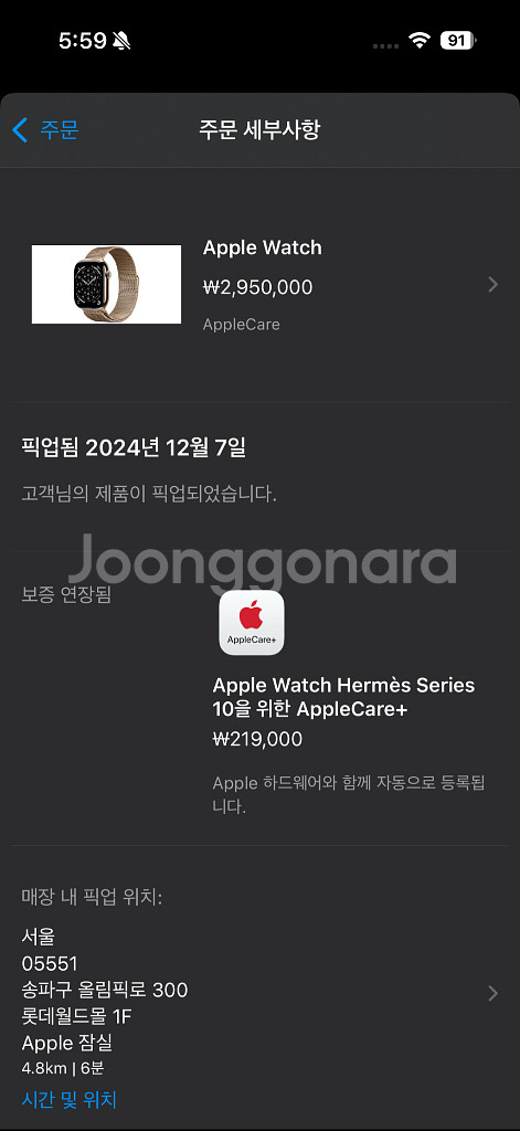 애플워치10 에르메스 46mm Grand H 사티네 M--3