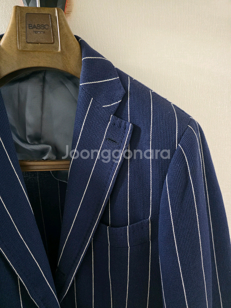 링자켓 브릴라 네이비 스트라이프 스포츠코트 자켓 블레이저--1
