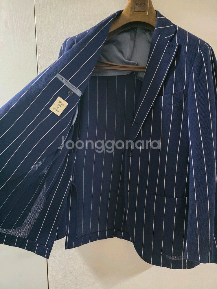 링자켓 브릴라 네이비 스트라이프 스포츠코트 자켓 블레이저--5