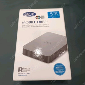 미개봉 LaCie 5TB USB 3.2 Gen 1 Type-C Mobile Drive STLP5000400 외장하드