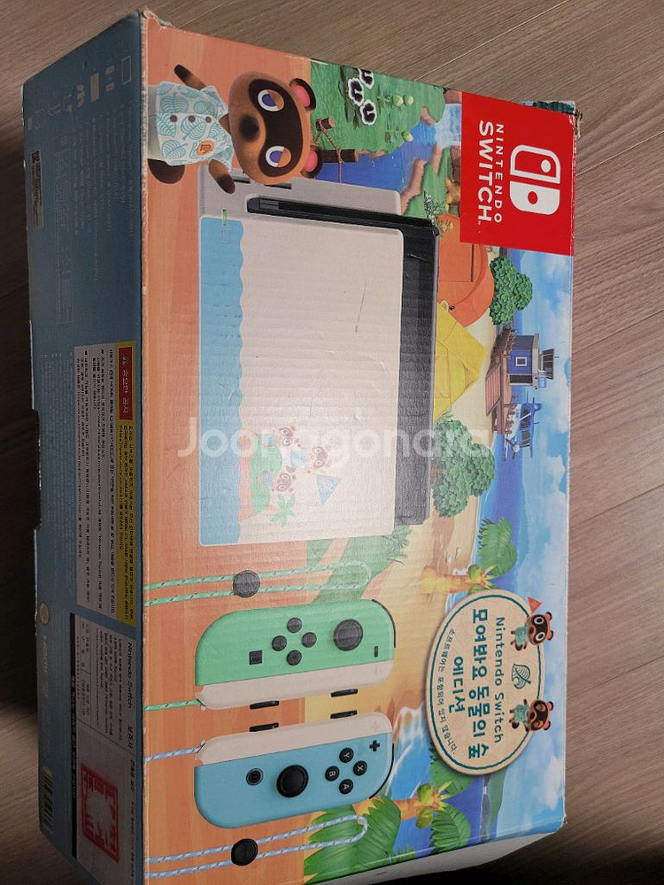 스위치 동물의숲 버전 배터리개선 박스풀셋 팔아요. 게임다수--3